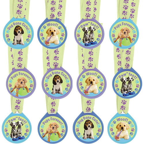 Puppy Party Award Medals / Favors (12ct)